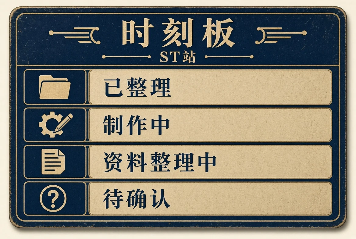 st站时刻板
